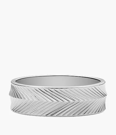 Harlow Linear Texture Stainless Steel Band Ring